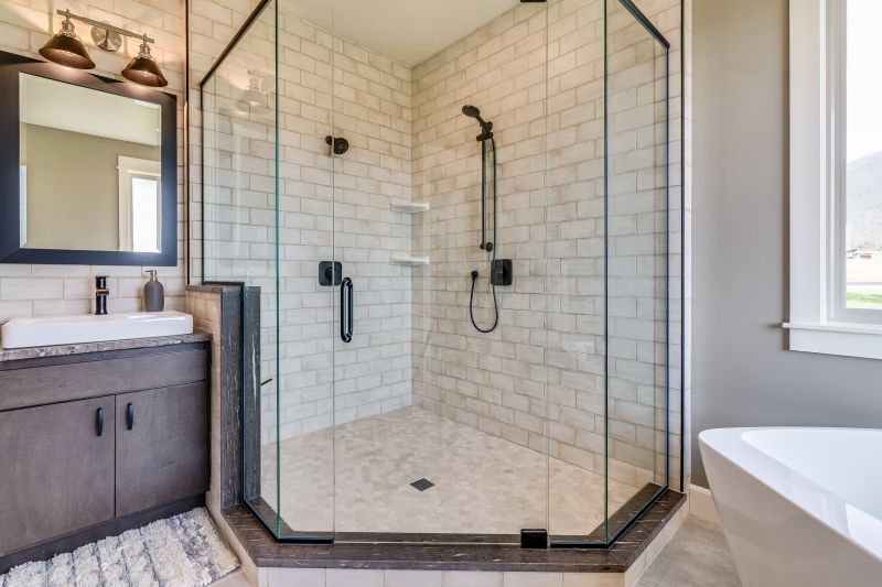 Glass Enclosed Corner Shower